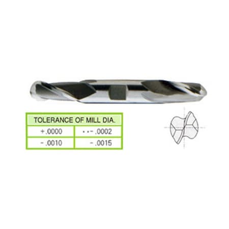 Yg-1 Tool 2 Flute Regular Length De Ball Nose Tin Coated Hss 45043HN